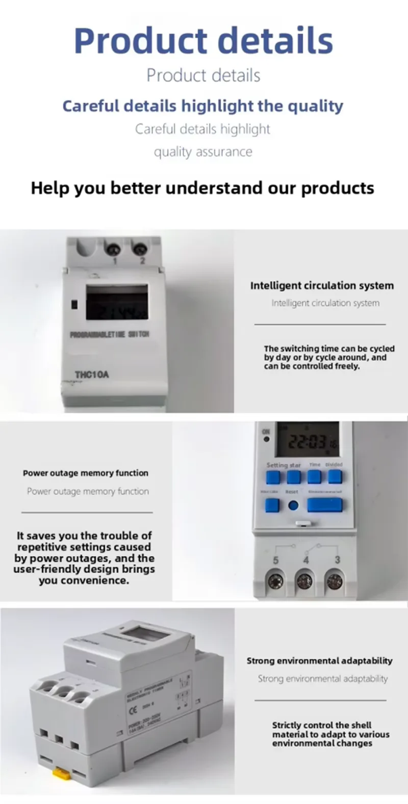 AHC30A DIN Rail Weekly Programmable Digital Timer Switch